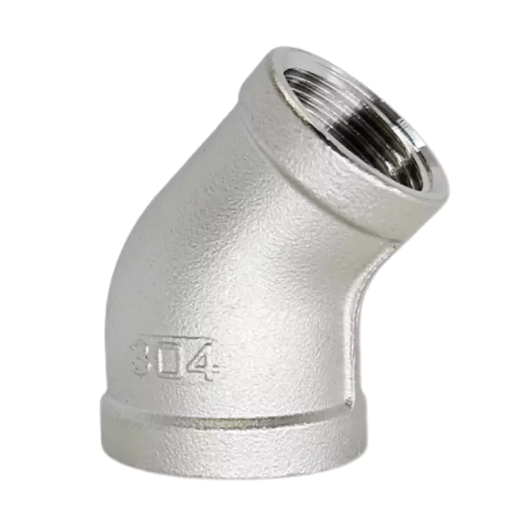 45 Degree Txo Cov Poj Niam Threaded Luj Tshib