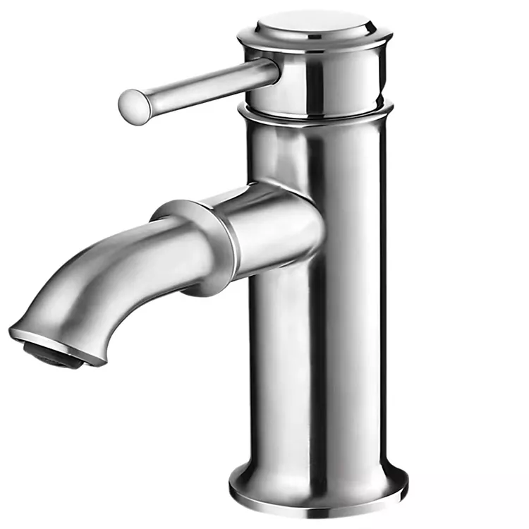 Bamboo-Joint Single-Qhov Kub Thiab Txias Basin Faucet