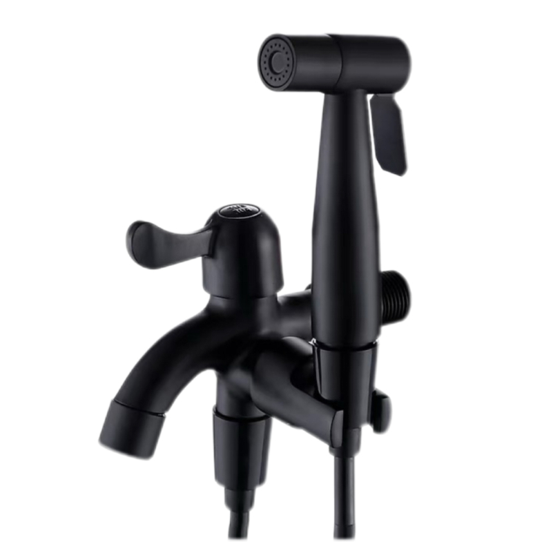 Dub Dual-Control Faucet Nrog rab phom tsuag