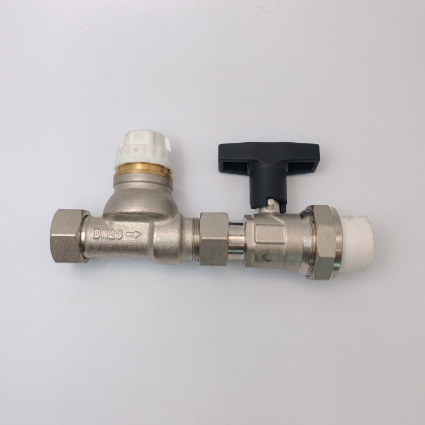Brass ob-txoj kev pob valve