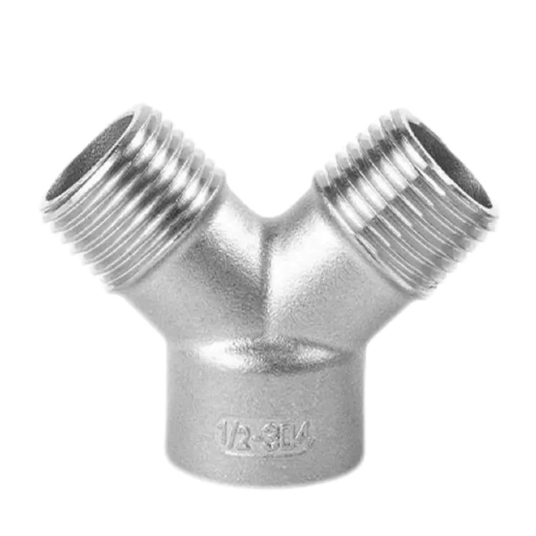 BSP Stainless Hlau Poj Niam-Poj Niam-Txiv neej Y-Tom Pipe Tee