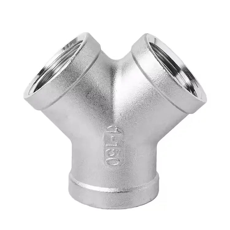 BSP Stainless Hlau Y-hom Txiv neej Threaded Tee