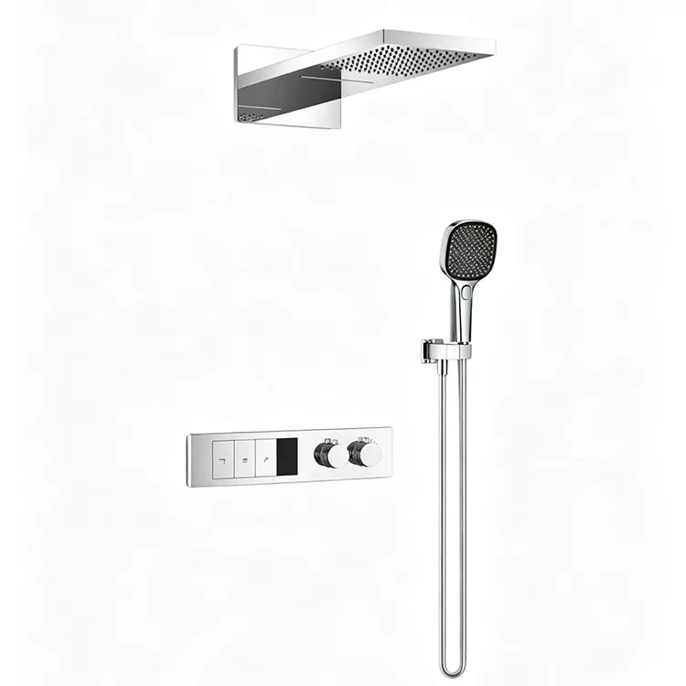 Concealed Thermostatic Overhead Shower Thiab Handheld Shower Set