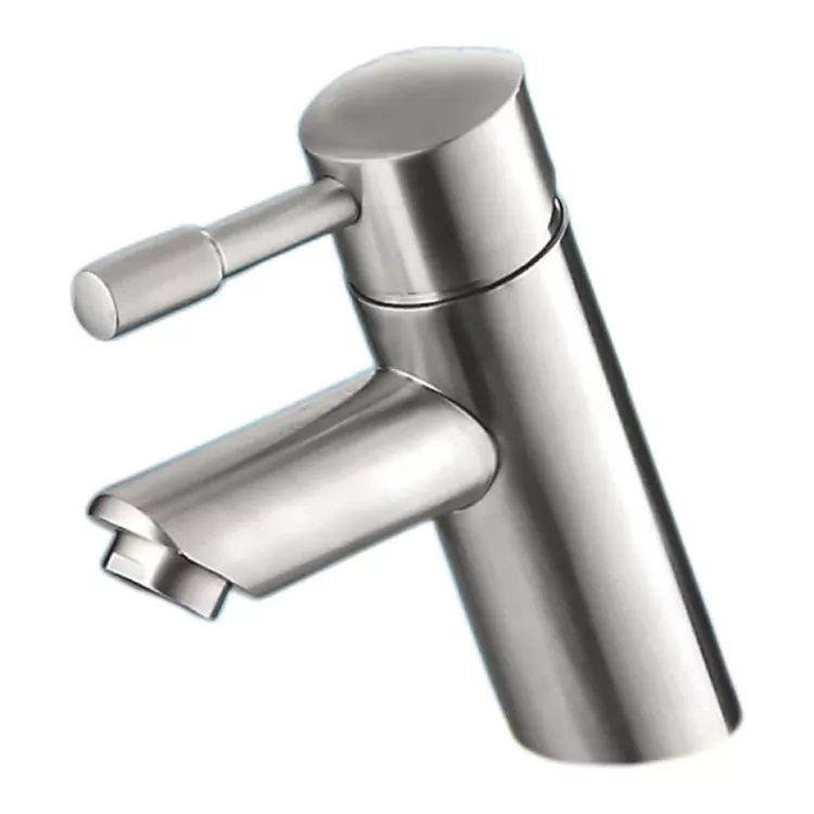 Cylindrical Slanted Brushed Kub Thiab Cold Basin Faucet