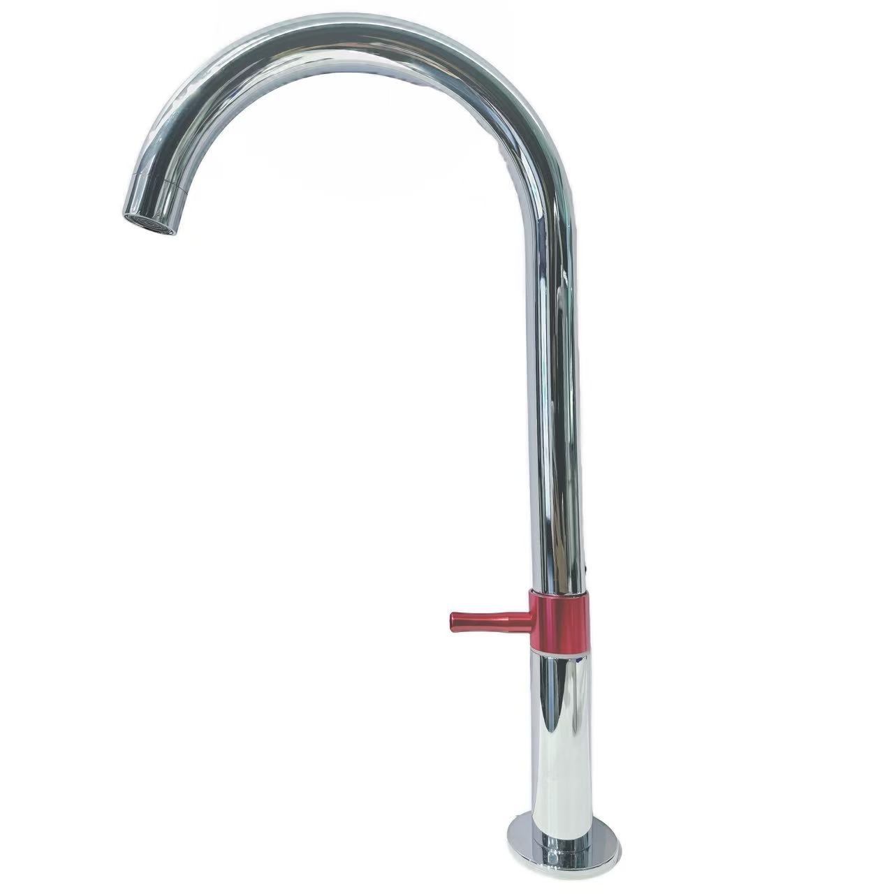Glossy High-Arch Gooseneck Ib Txias Chav Dej Faucet