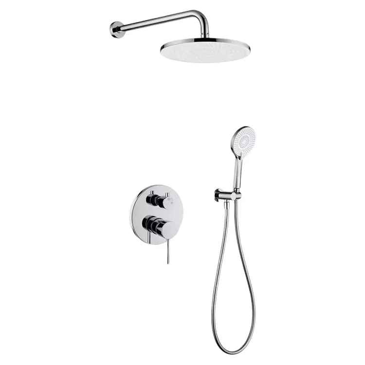 Hauv Phab Ntsa Dual-Control Knob Round Overhead Shower Head
