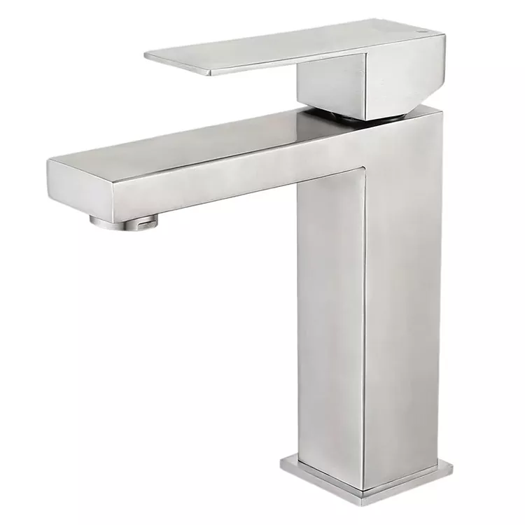 Minimalist Geometric Kub Thiab Cold Basin Faucet