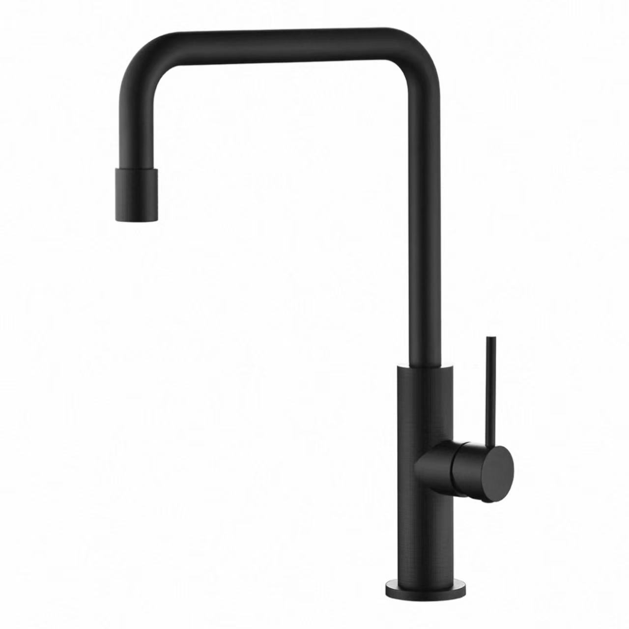 Minimalist L-Shaped Tube Knurled Chav Ua Noj Kub Thiab Txias Faucet Minimalist L-Shaped Tube Knurled Chav Ua Noj Kub Thiab Txias Faucet