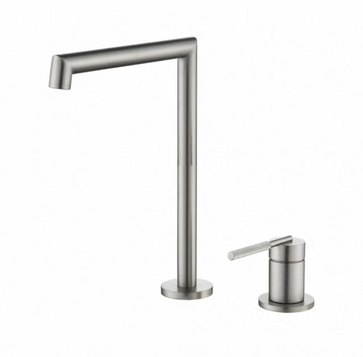 Daim iav Silver Geometric Split Faucet