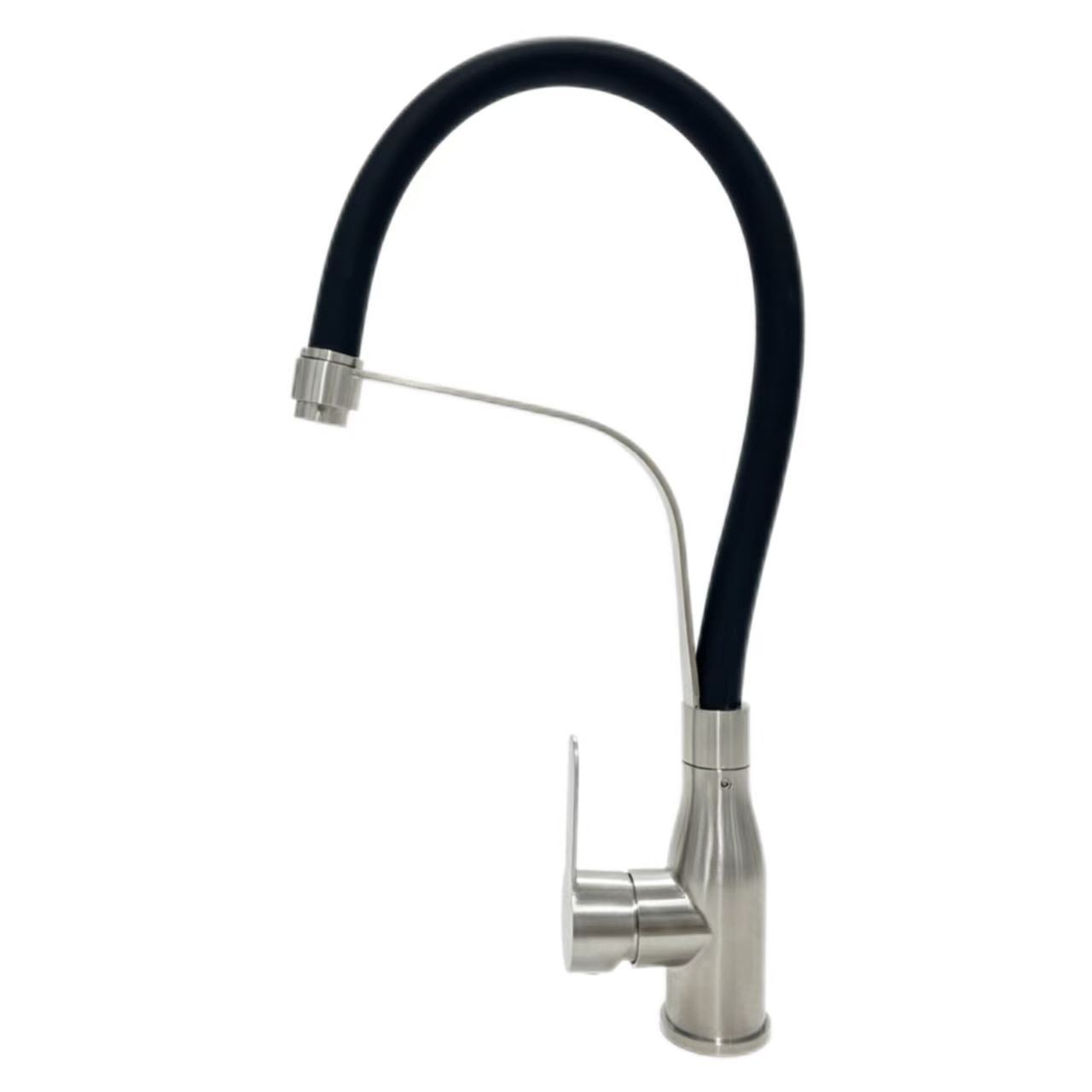 Silicone Flexible Pull-Out Universal Kub Thiab Dej Txias Faucet