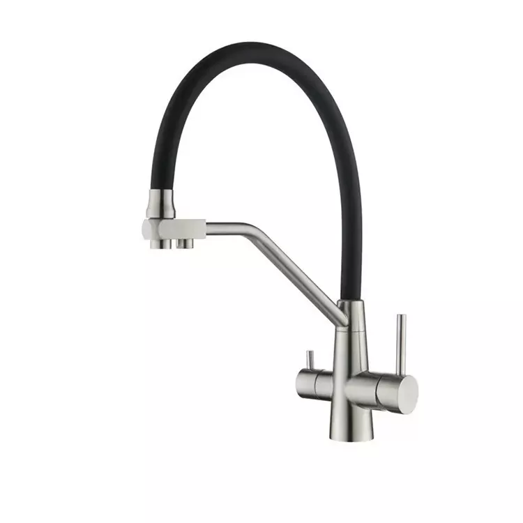 Silicone Rub-Out Hose 3-hauv-1 Kub Thiab Txias Dej Faucet