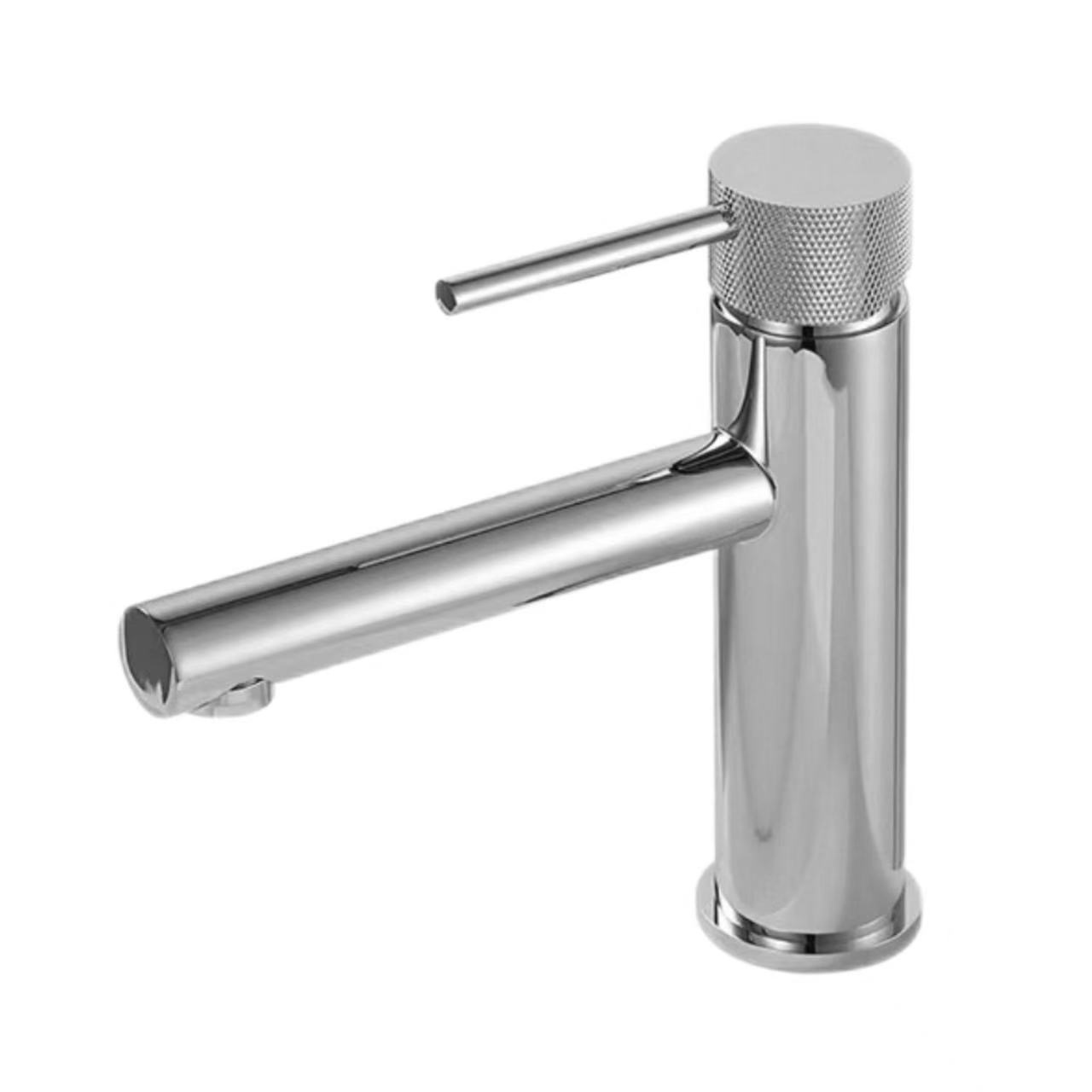 Silver Ribbed Ib Lub Qhov Faucet