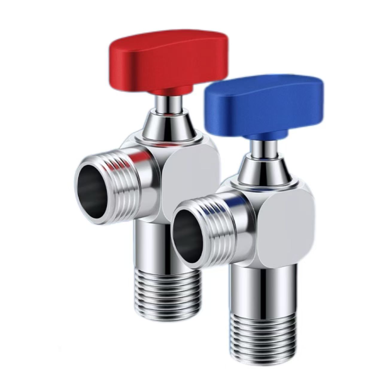 T-Handle Liab Thiab Xiav Distinguishing Angle Valve